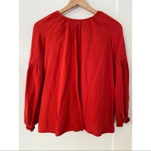 Universal Thread Balloon Sleeve Cotton Gauze Blouse size medium